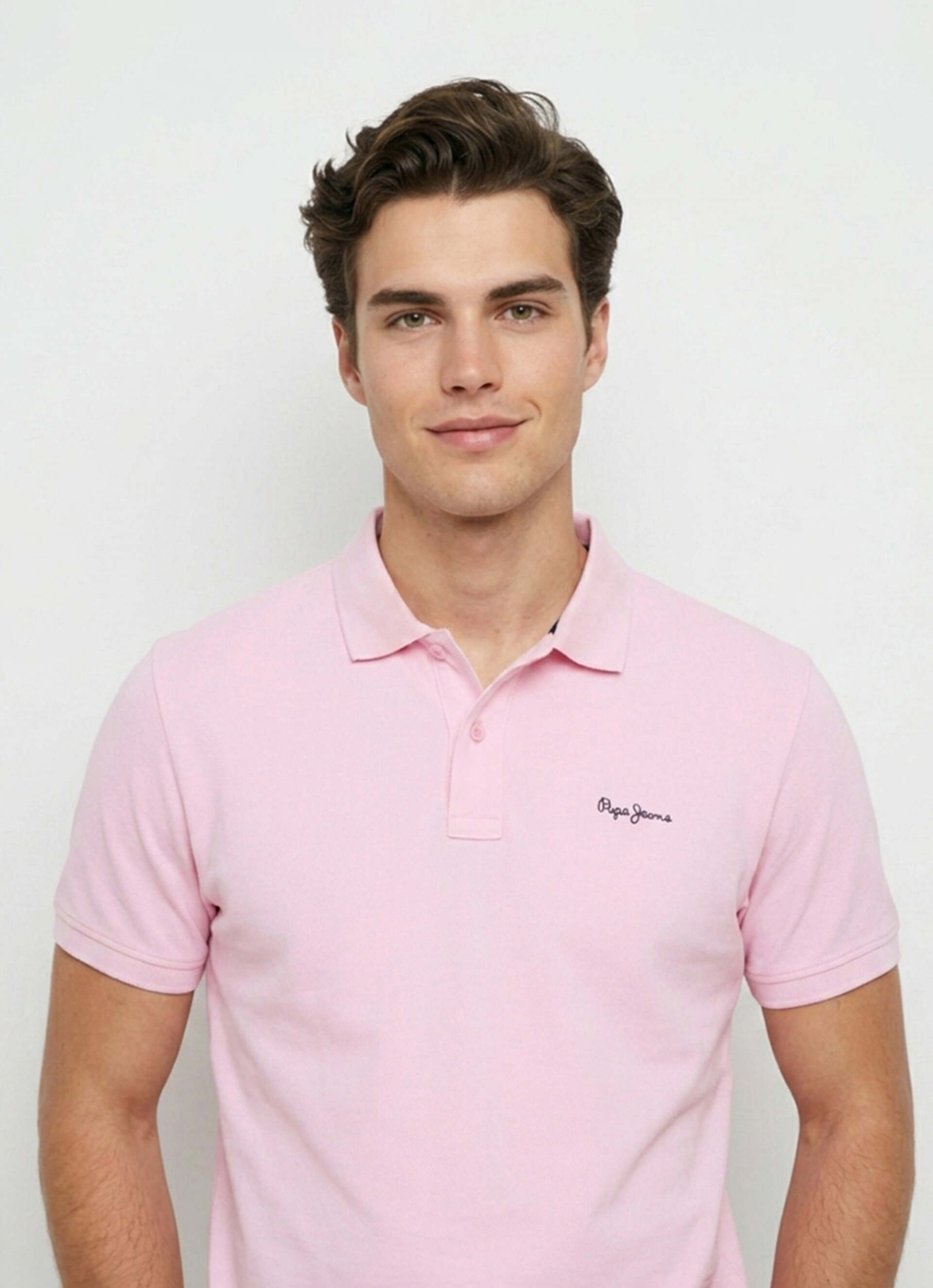 Men Pink Solid Short Sleeves Polo, , large image number 8