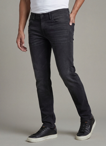 Danial Black Low Rise Tapered Jeans