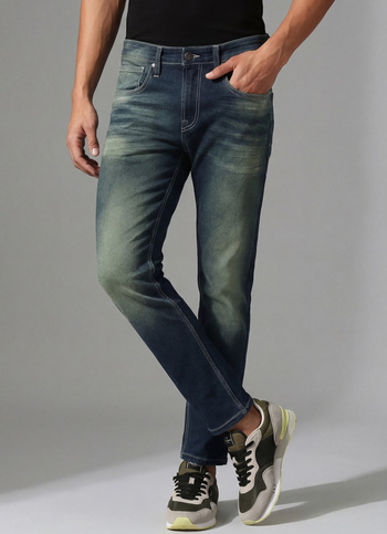 Chinox Ankle Blue Mid Waist Regular Fit Jeans
