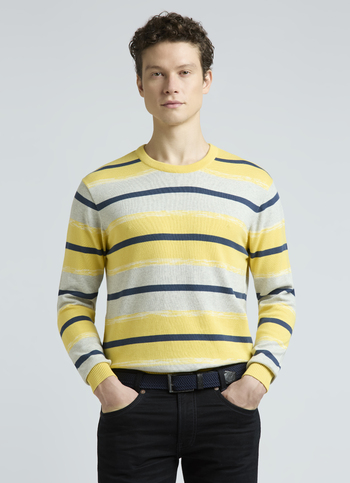 Yellow Stripes Full Sleeve Sweater