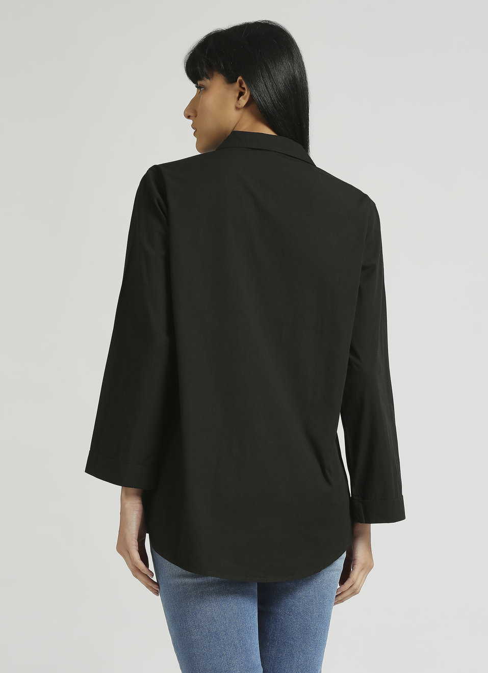 Black Bell Sleeve Shirt, , large image number 2