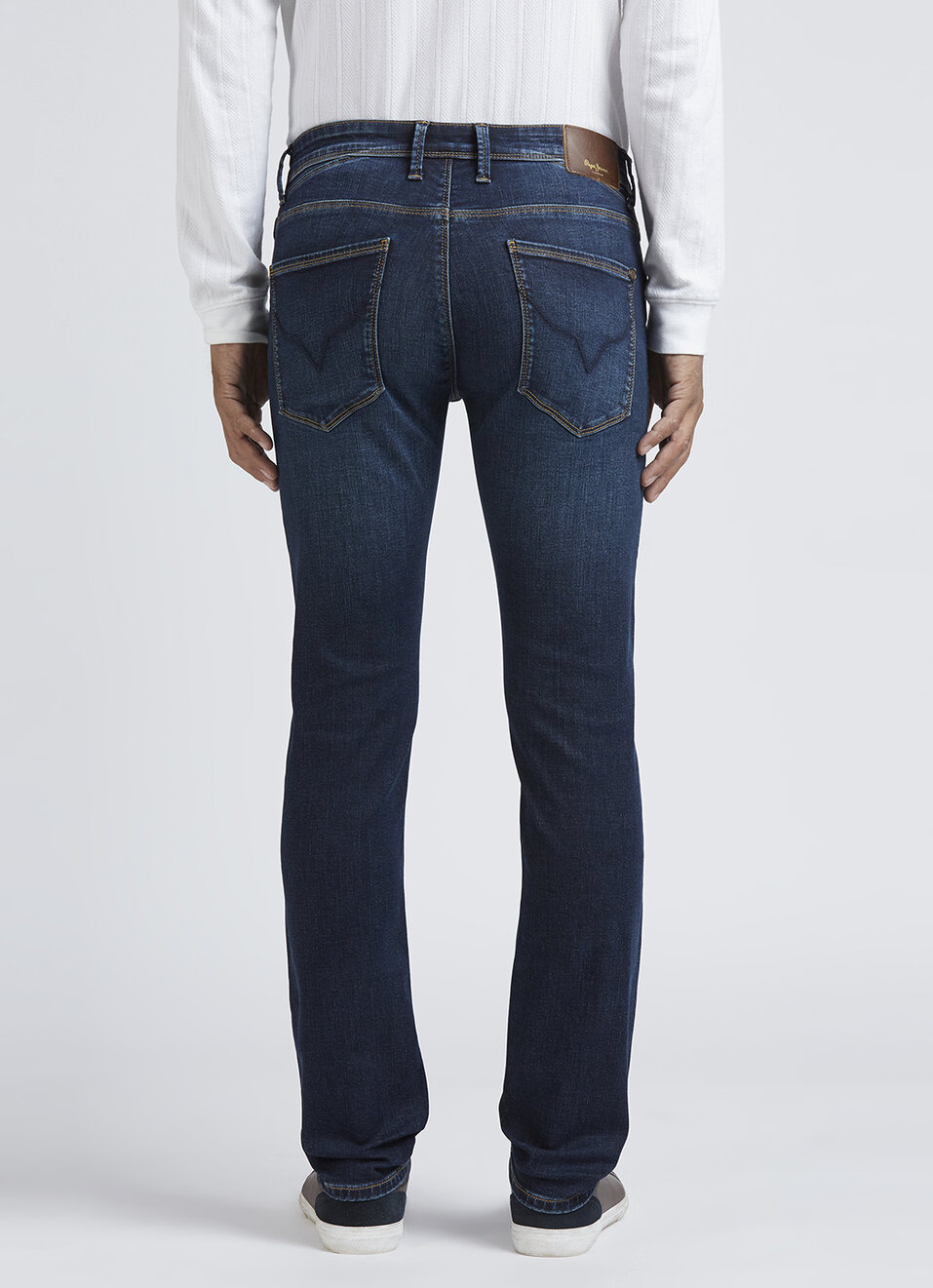 Vapour Blue Mid Rise Slim Powerflex Jeans, , large image number 3