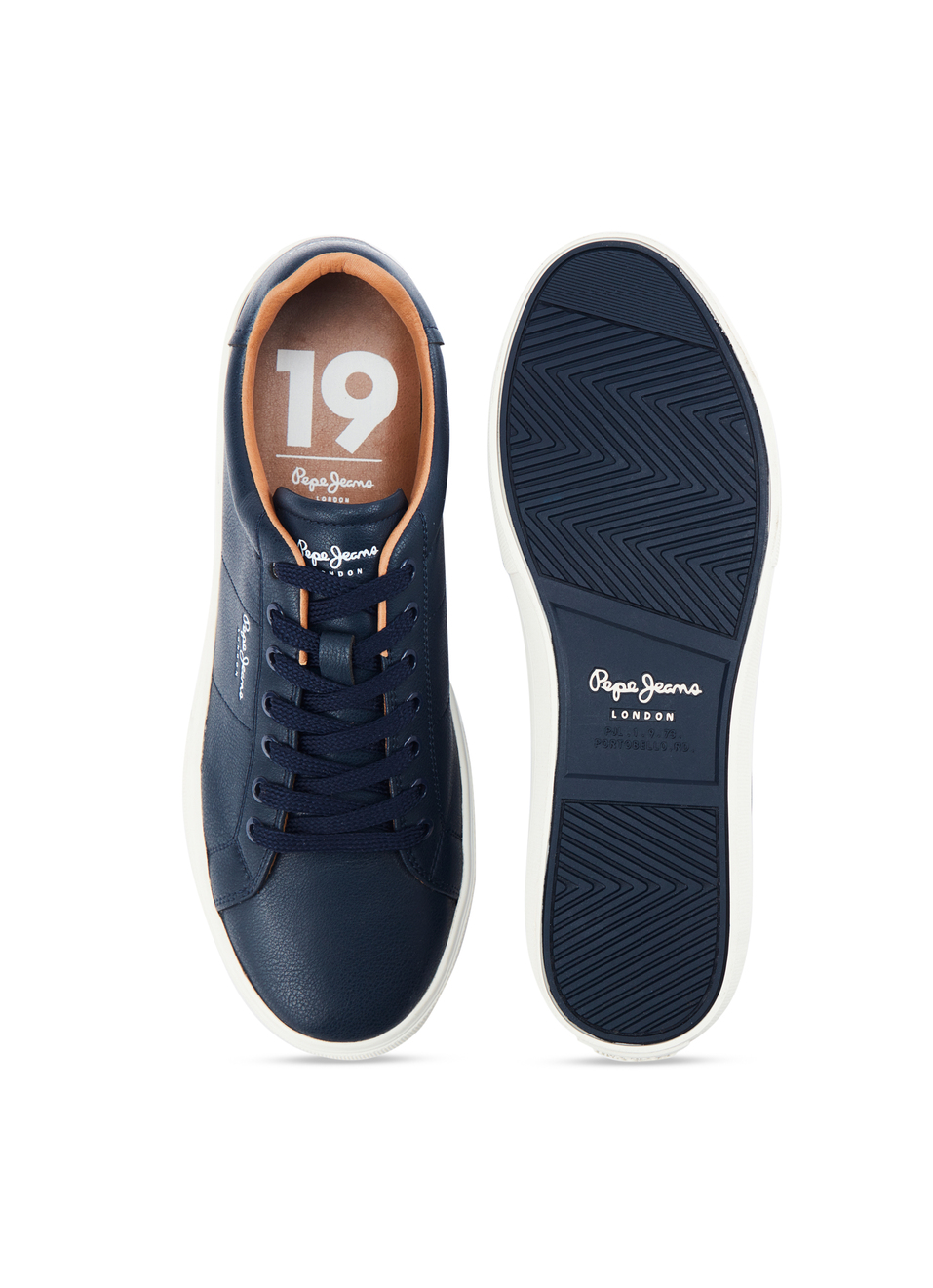 Navy Low-cut Anti-skid Cupsole Sneakers, , large image number 4