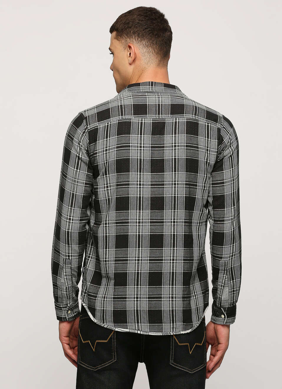BLACK CHECKS FULL SLEEVE SHIRT, , large image number 2