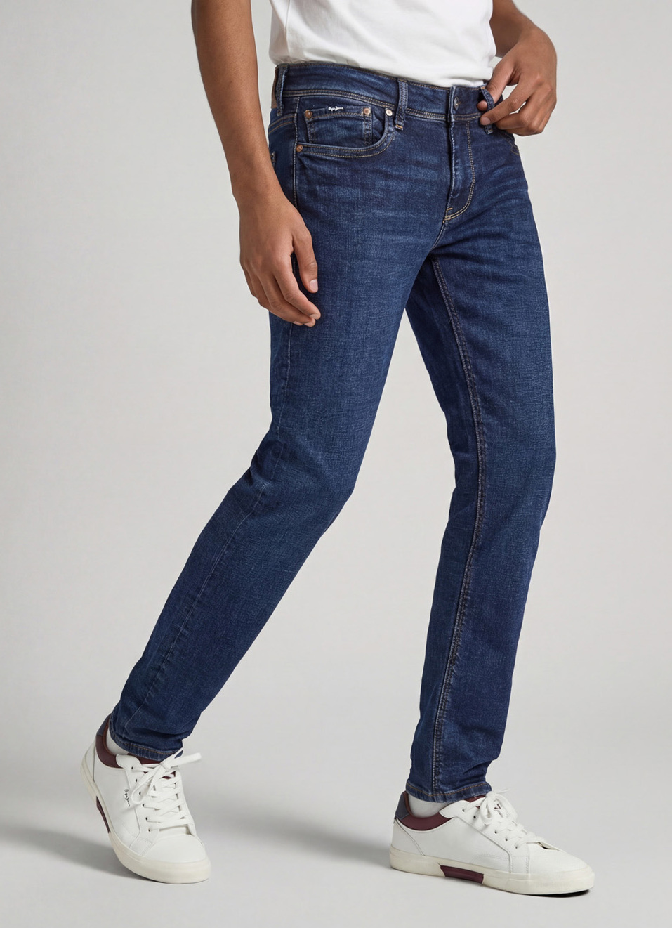 Hatch Blue Low Rise Straight Leg Jeans, , large image number 0