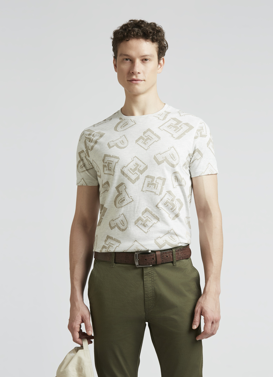 Grey Crew Neck Short Sleeve T-shirt, , large image number 0