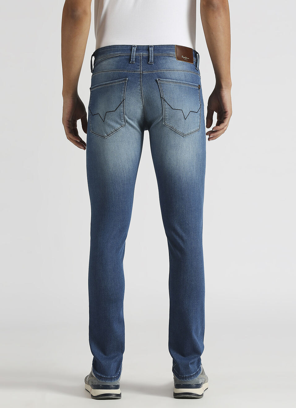 Vapour Dark Blue Mid Rise Slim Fit Powerflex Jeans, , large image number 3