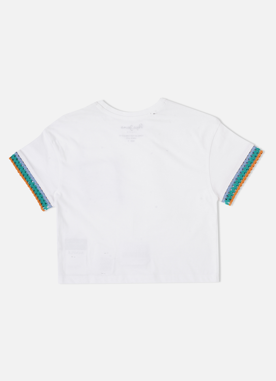 Lace Detail White T-Shirt, , large image number 1