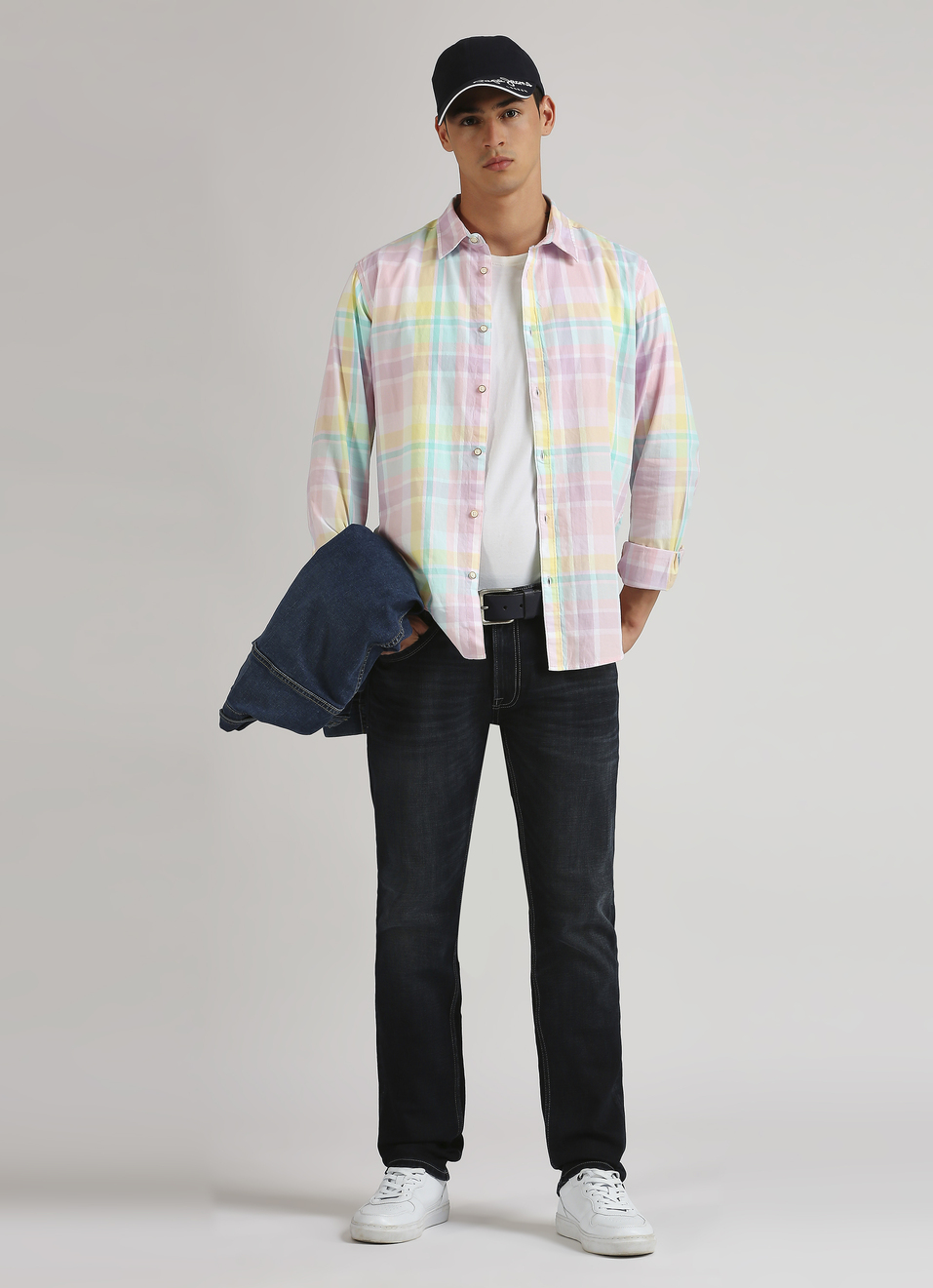 Pastel Pink Checks Yarn Dyed Long Sleeve Shirt, , large image number 5