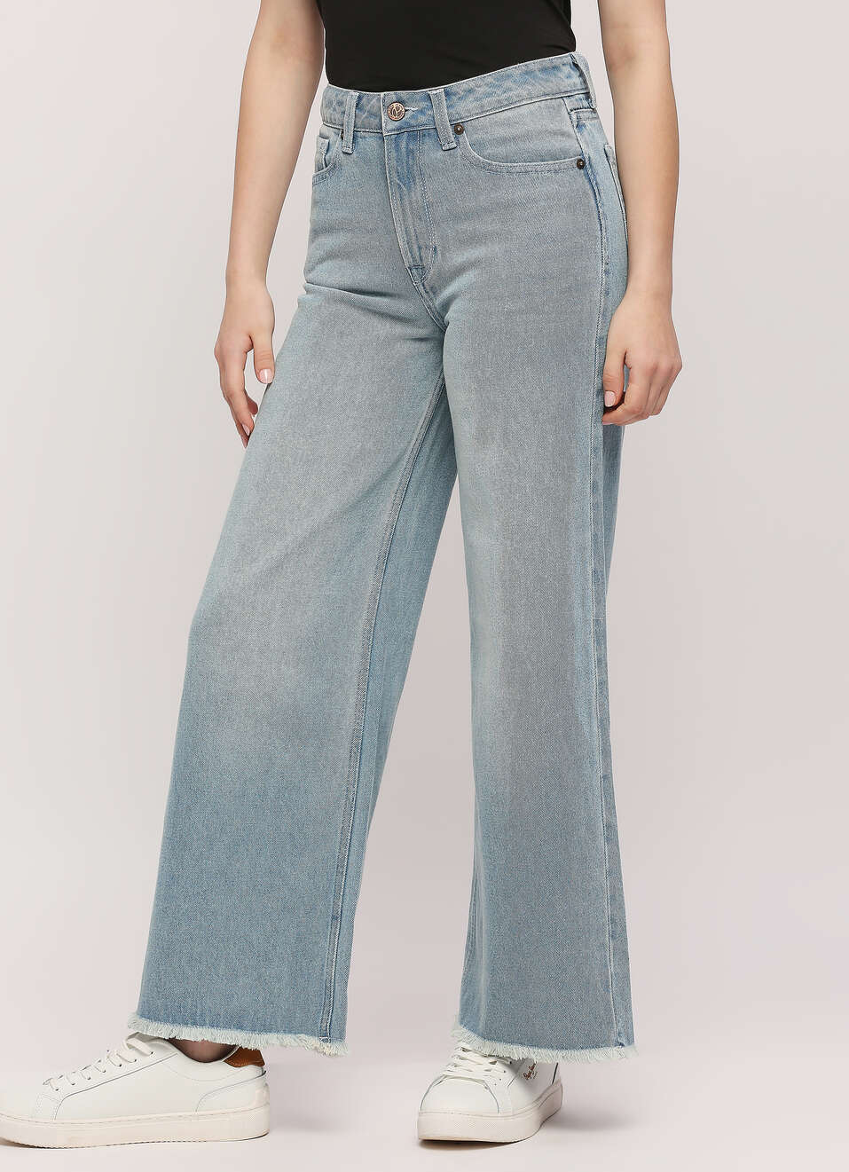 Wide Leg Loose Fit High Waist Jeans, , large image number 3