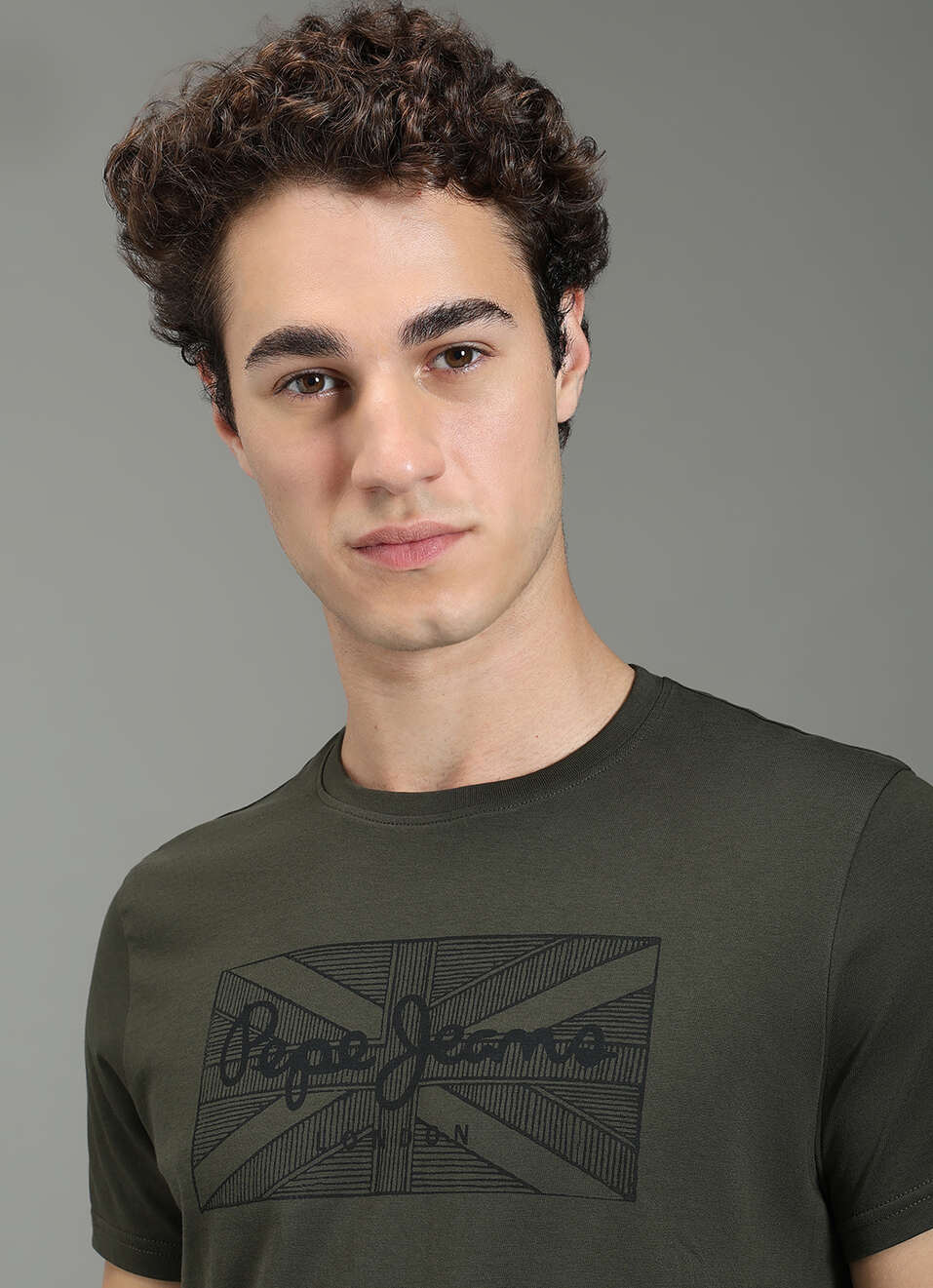 Men Green Slim Fit Graphic T-shirt, , large image number 4