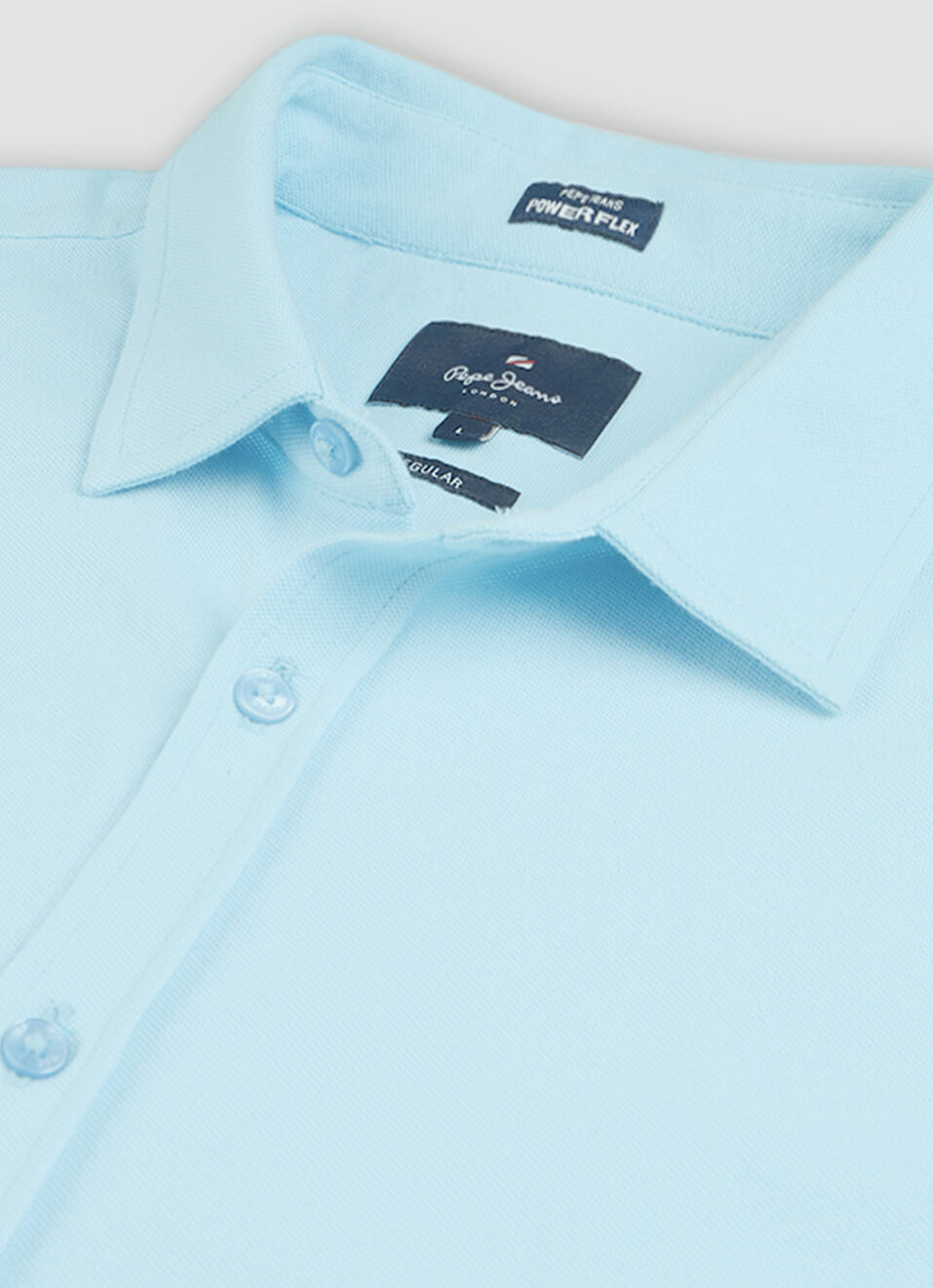 Men Blue Solid Shirt, , large image number 7