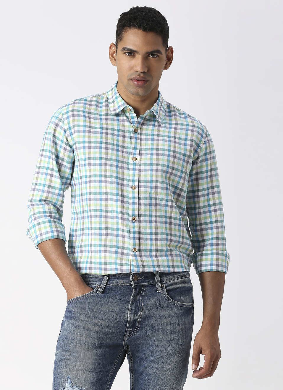 KENTUCKY LS COTTON LINEN CHECKS, , large image number 0