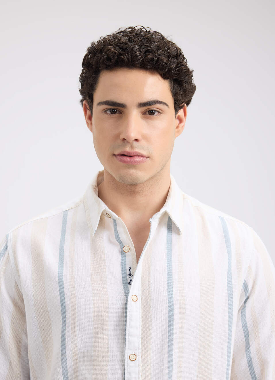 Men Beige Stripe Full Sleeve Shirt, , large image number 4
