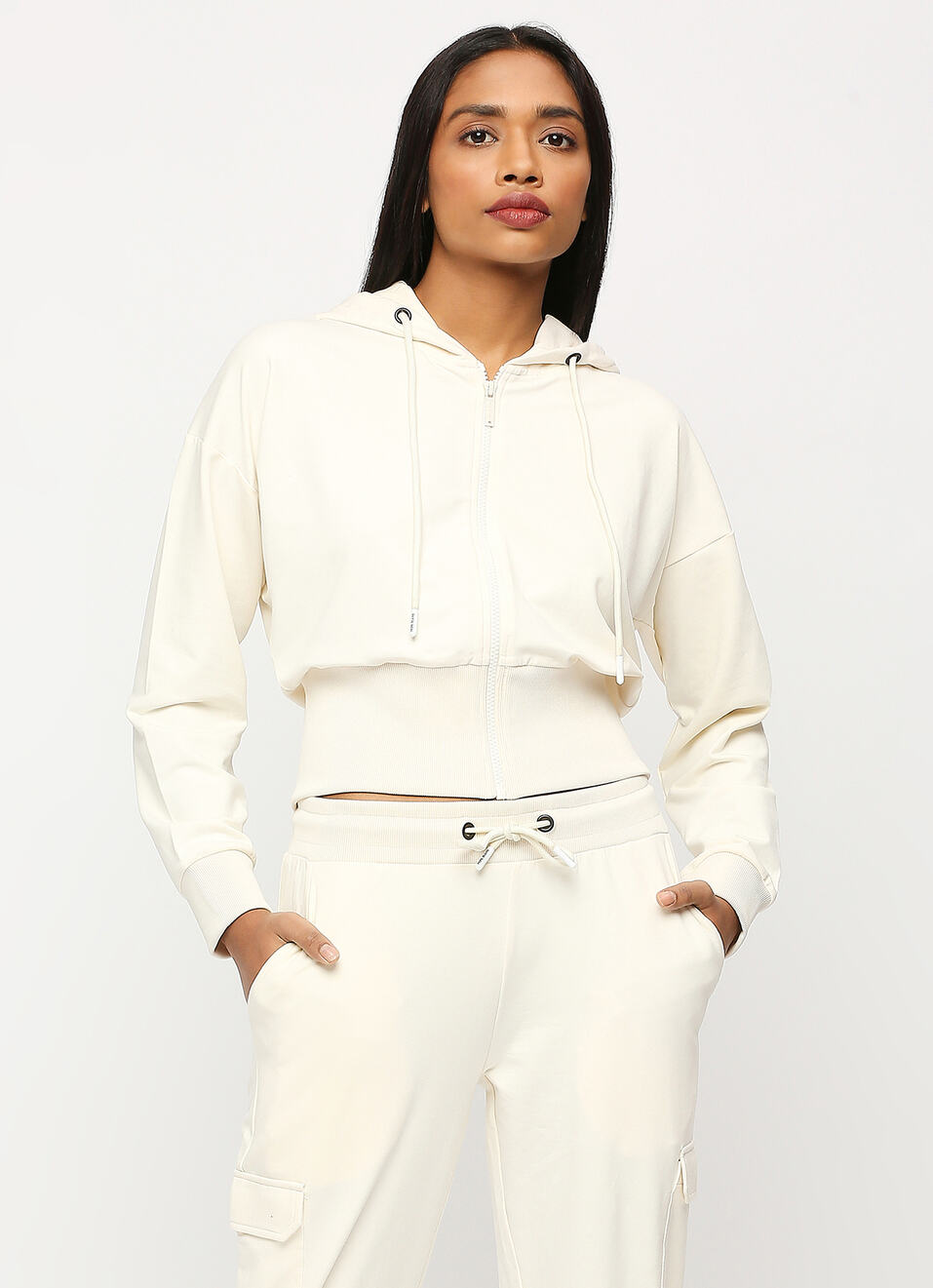 Ecru Full Sleeve Sweatshirt, , large image number 0