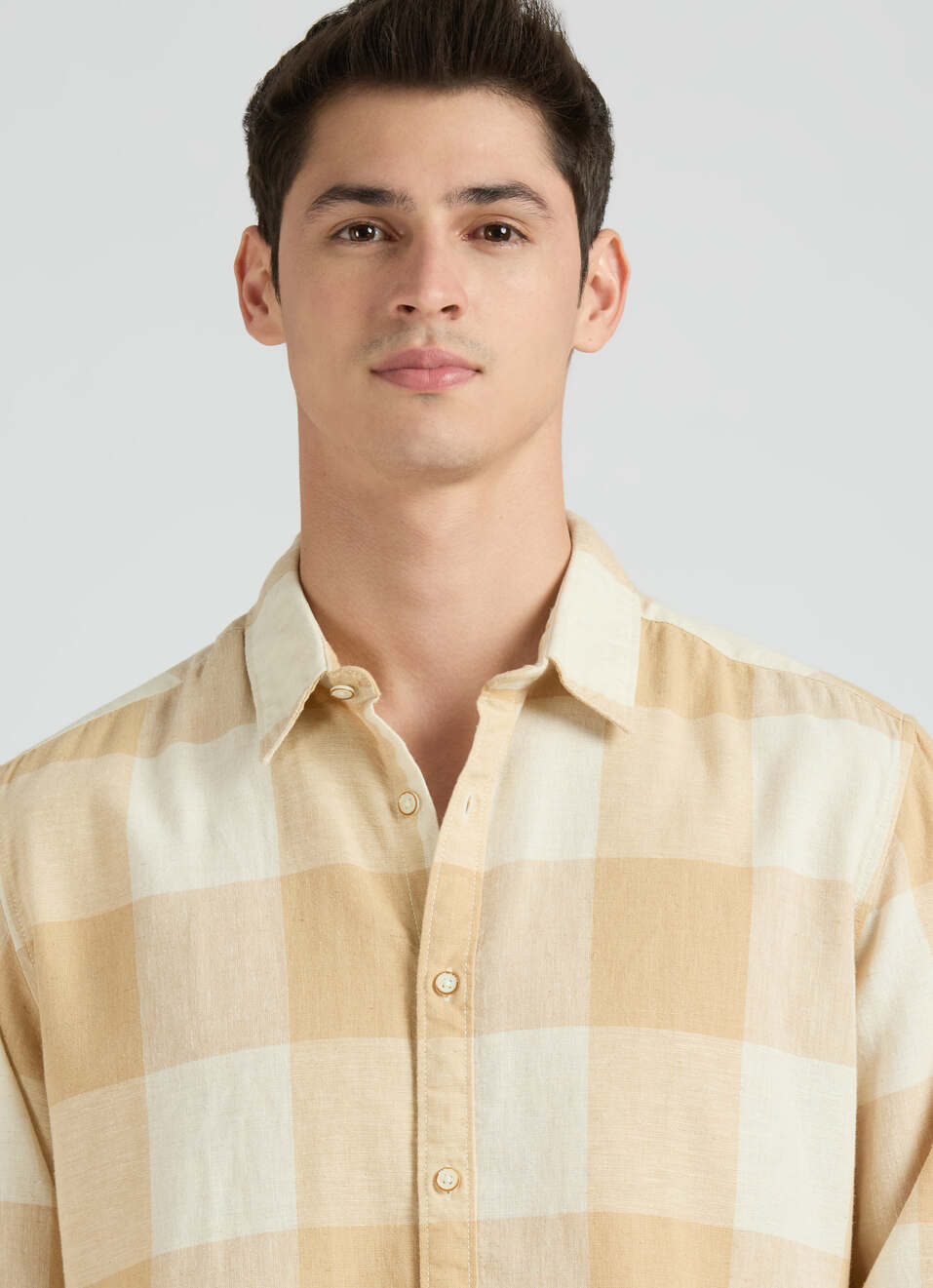 Beige Check Full Sleeve Shirt, , large image number 4
