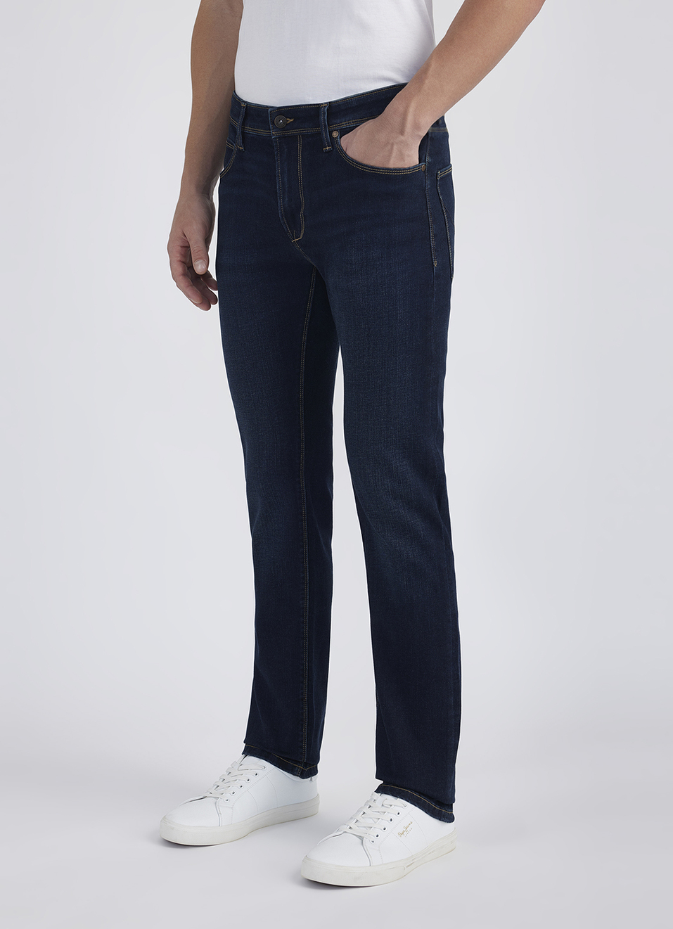 Men Blue Mid Rise Slim Powerflex Extra Stretchable Jeans, , large image number 5