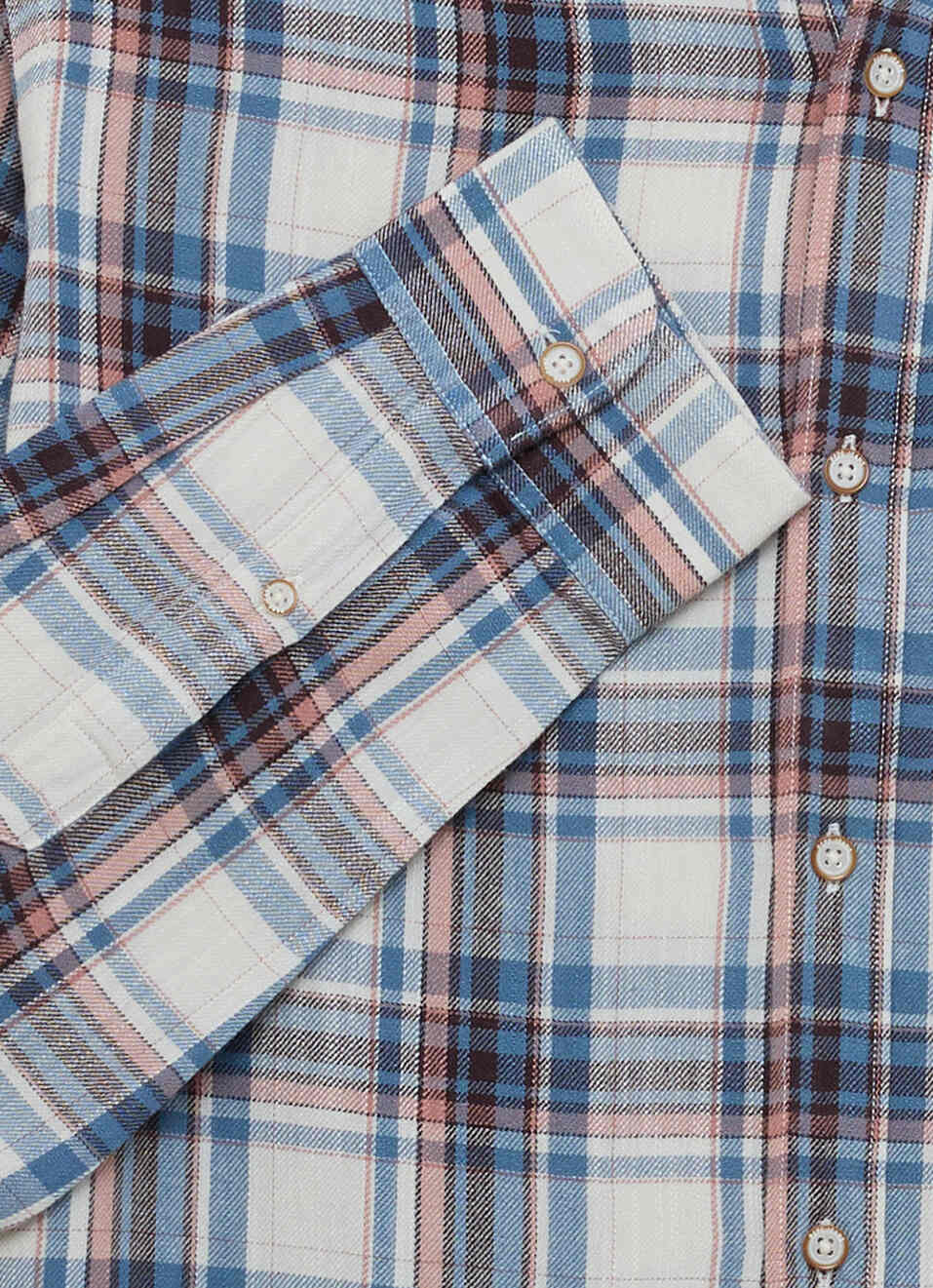 Men Blue Checked Long Sleeve Shirt, , large image number 7