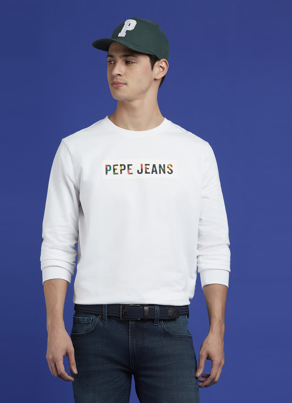 White Crew Neck Full Sleeve Sweatshirt, , large image number 0
