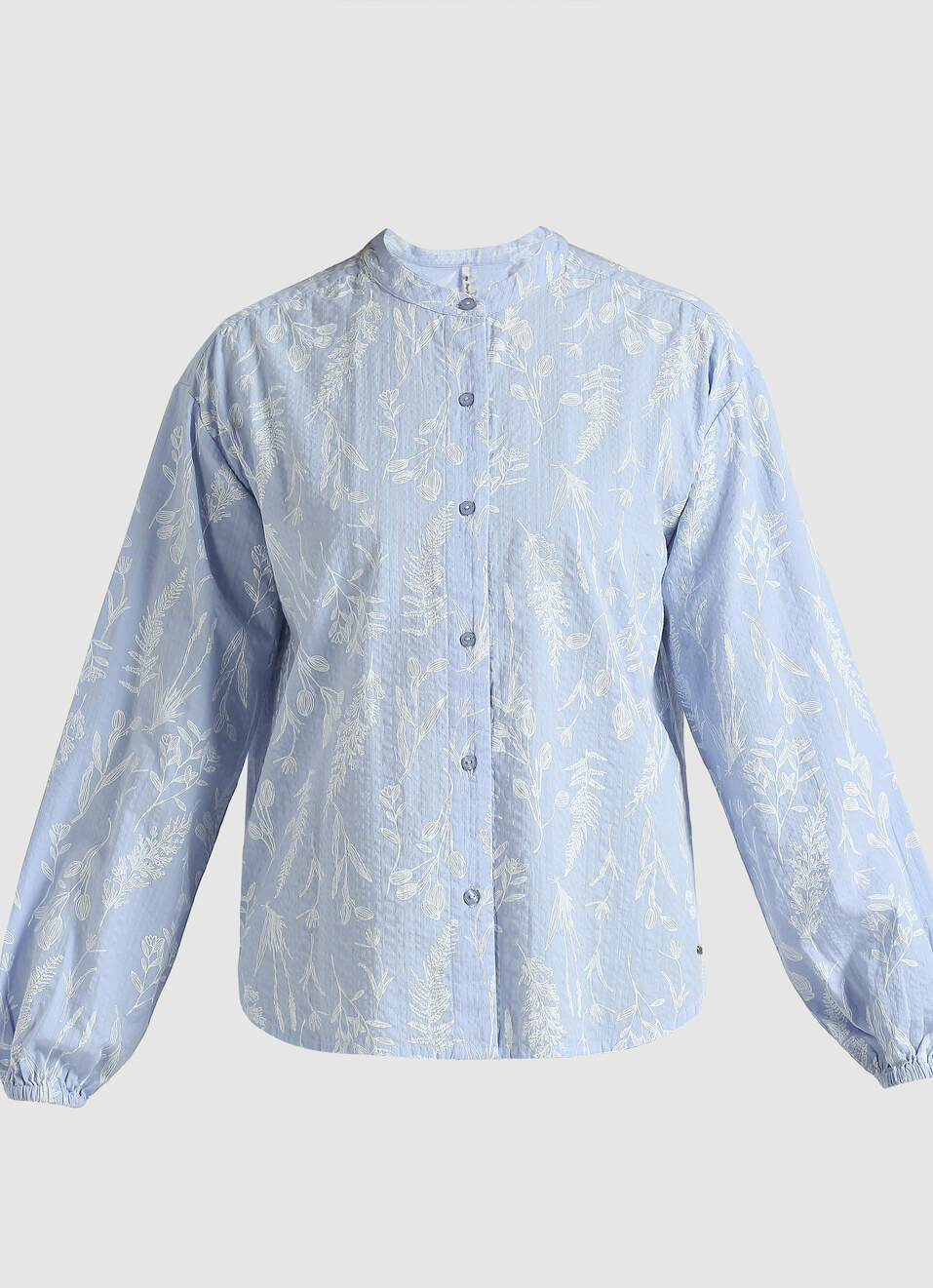 Blue Floral Print Full Sleeve Shirt, , large image number 6