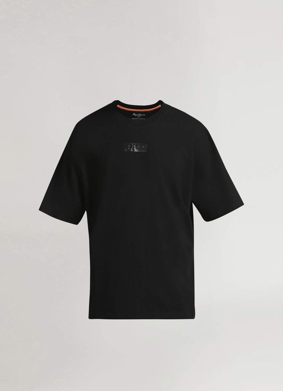 Black Logo Print Oversized Short Sleeve T-shirt, , large image number 6