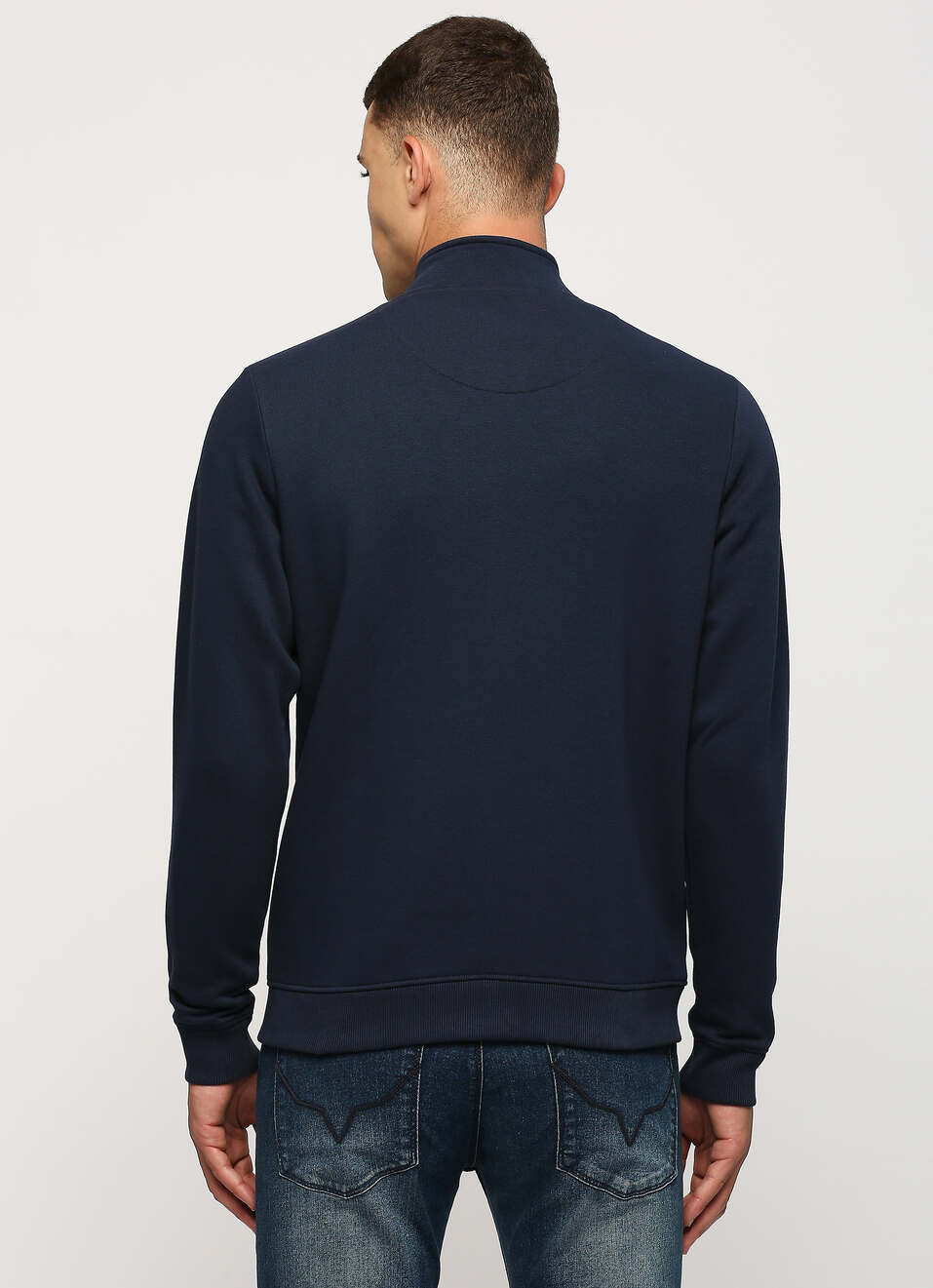 Solid Red Zip Thru Sweatshirt, , large image number 2