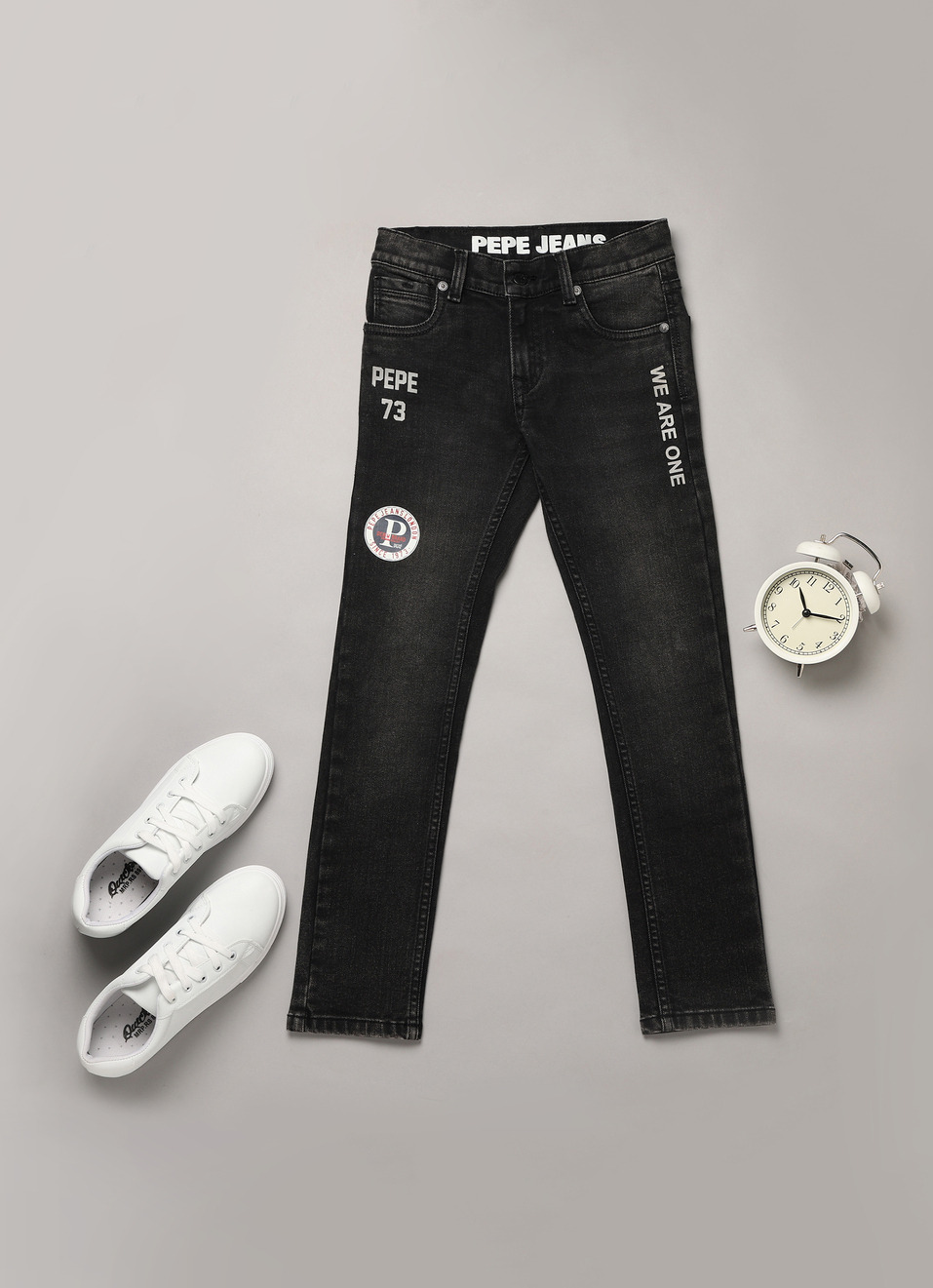 Cashed Mid Waist Slim Fit Denim, , large image number 0