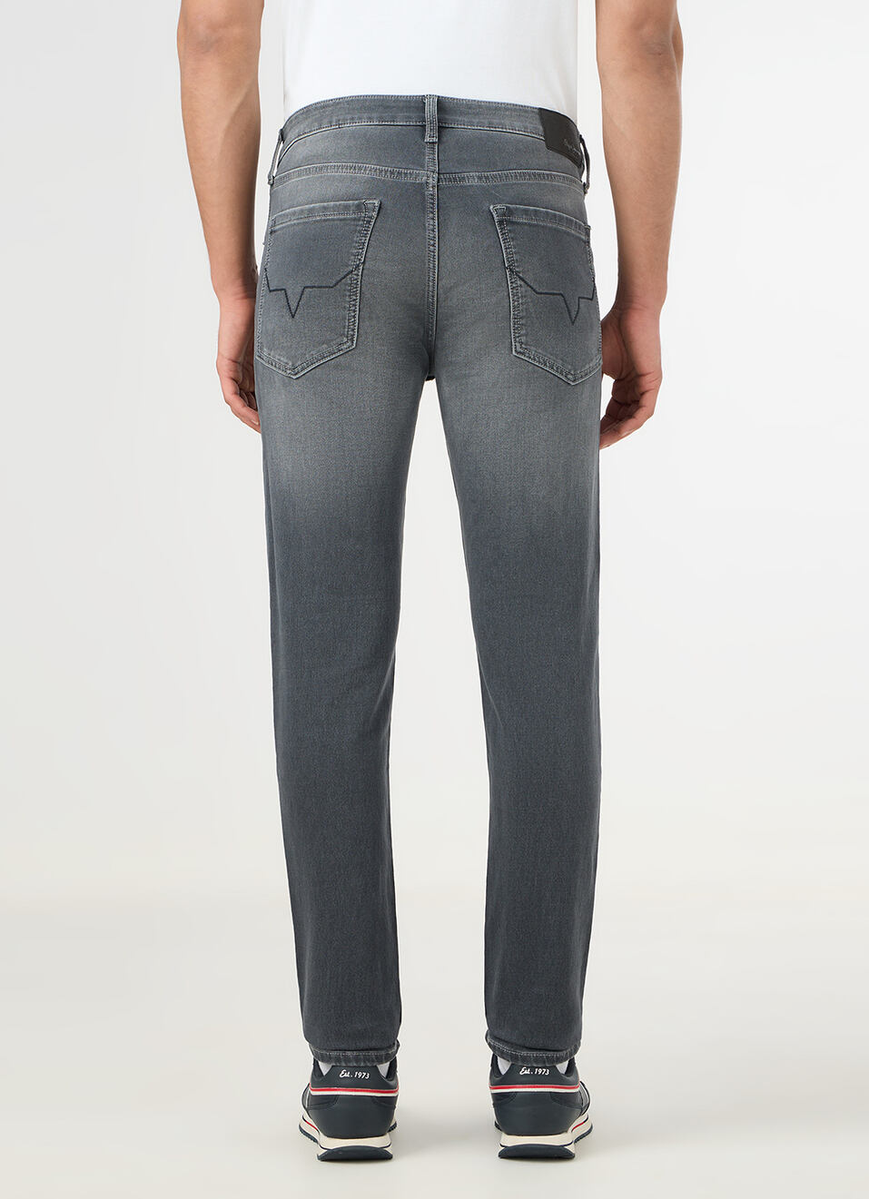 Men Grey Mid Rise Slim Fit Jeans, , large image number 3