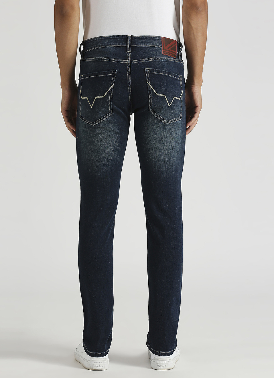 Vapour Dark Blue Mid Rise Slim Fit Jeans, , large image number 3