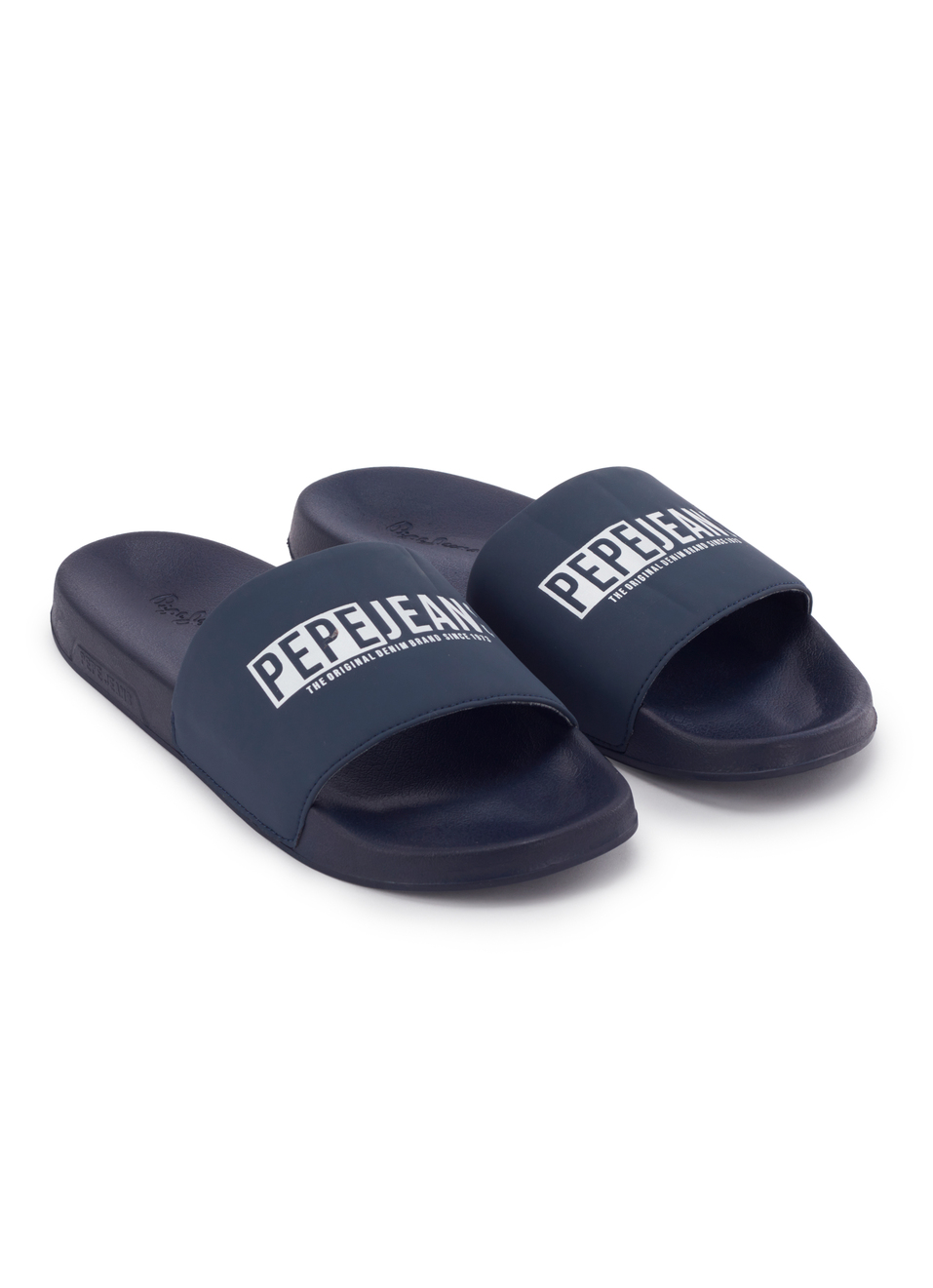 Navy Logo Printed Anti-skid Beach Slides, , large image number 2