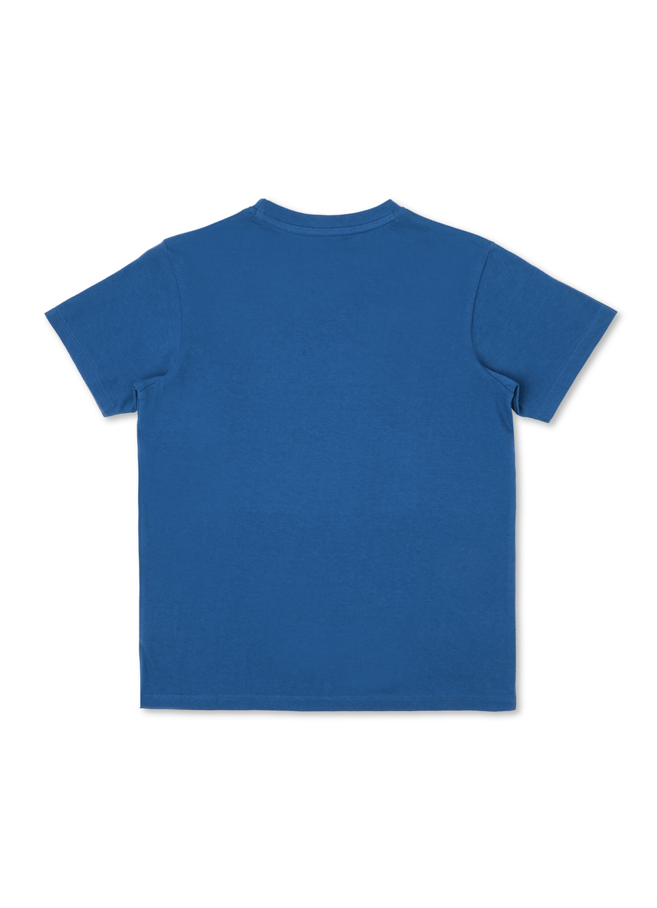 Boys Royal Blue Distressed Brand Print Short Sleeve T-shirt, , large image number 1