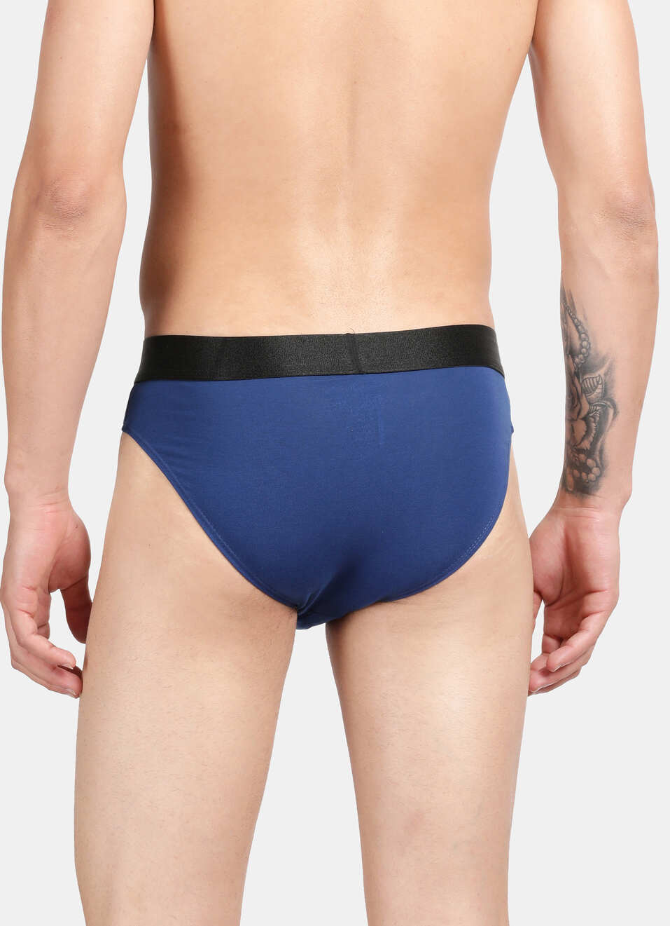 Dark Blue Solid Briefs, , large image number 2