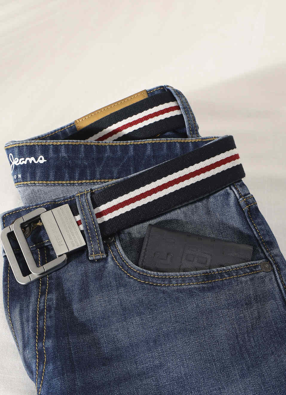 Blue Canvas Belt, , large image number 3
