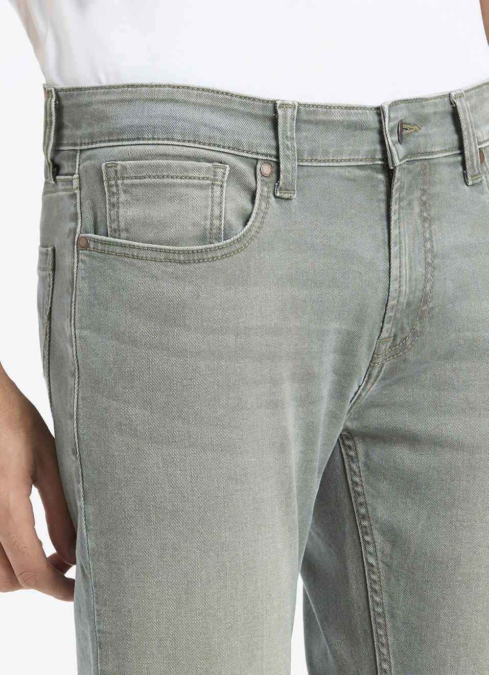 Men Blue Skinny Fit Ankle-length Jeans, , large image number 4