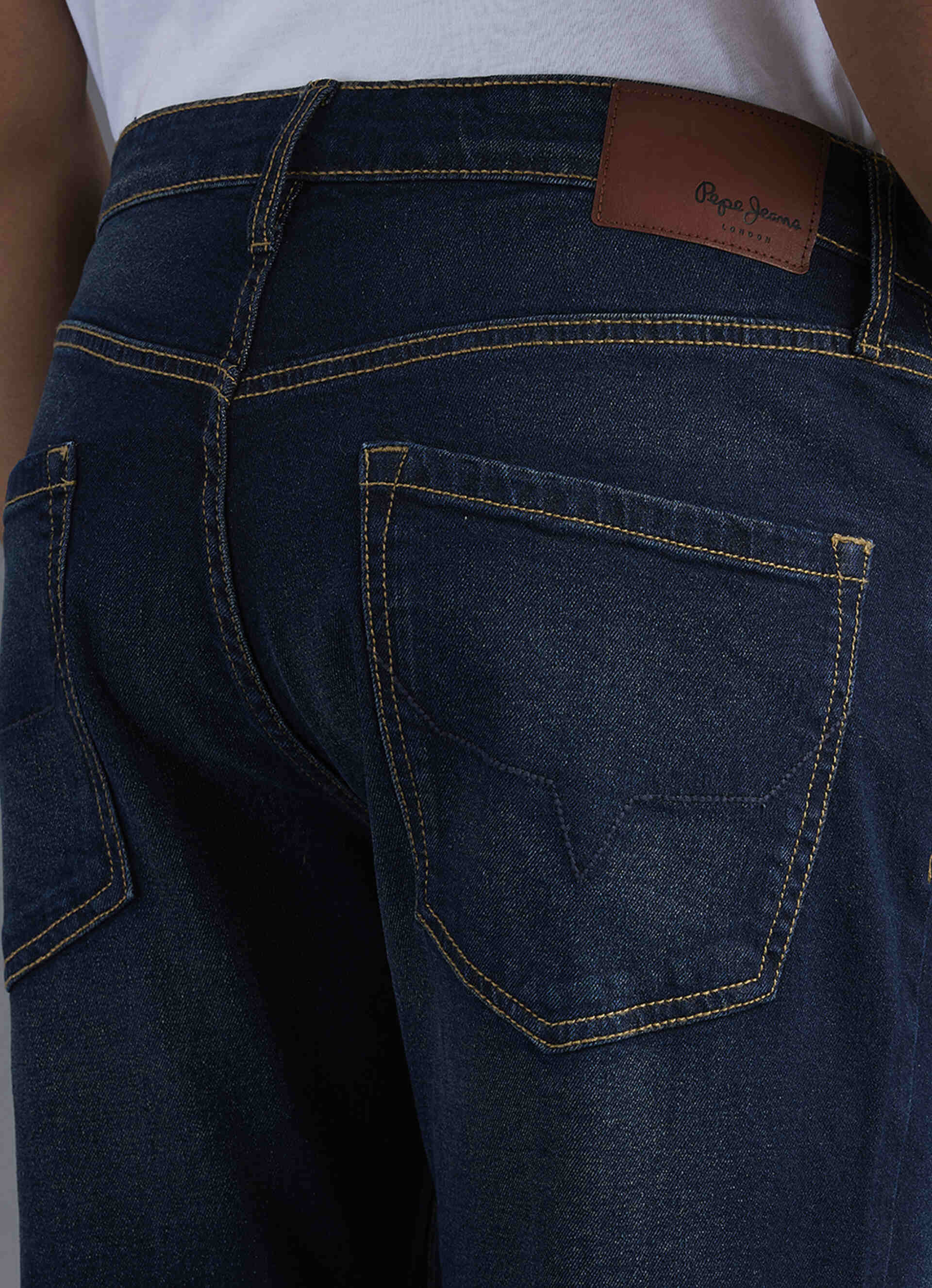 Men Blue Straight Fit Mid Rise Stretchable Jeans, , large image number 9
