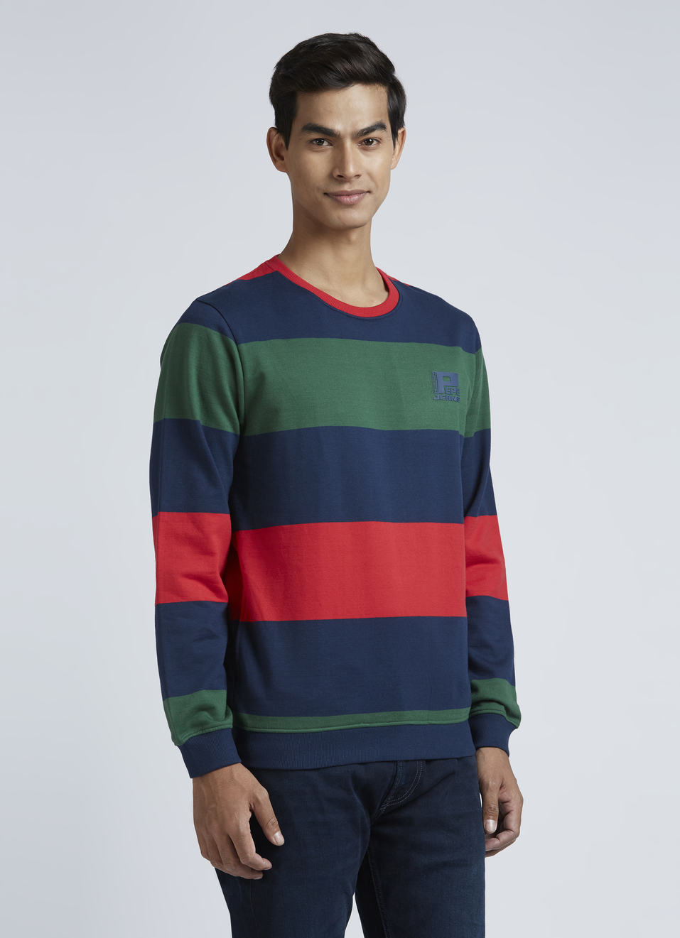 Navy Stripes Full Sleeve Sweatshirt, , large image number 3