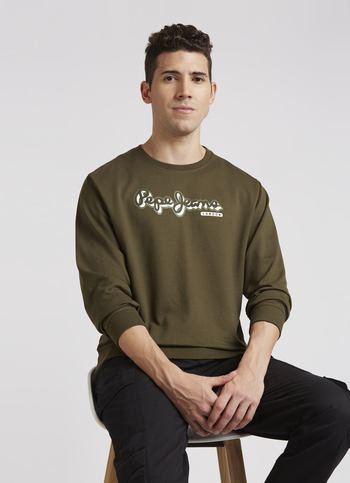 Green Graphic Print Full Sleeve Sweatshirt