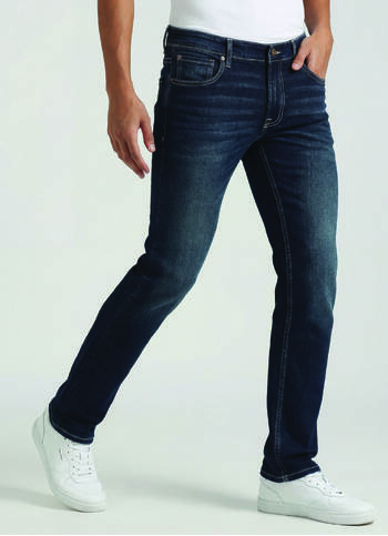 Vapour Dark Blue Mid Rise Slim Fit Jeans