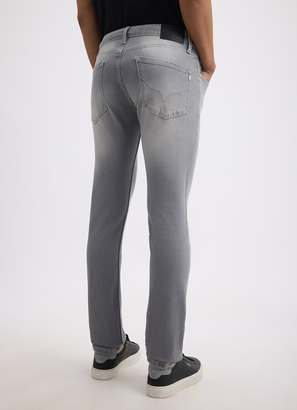 Men Grey Slim Fit Mid Rise All Climate Streachable Jeans, , large image number 3