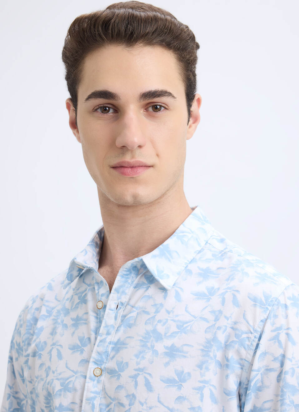 Men Blue Floral Print Full Sleeve Shirt, , large image number 4