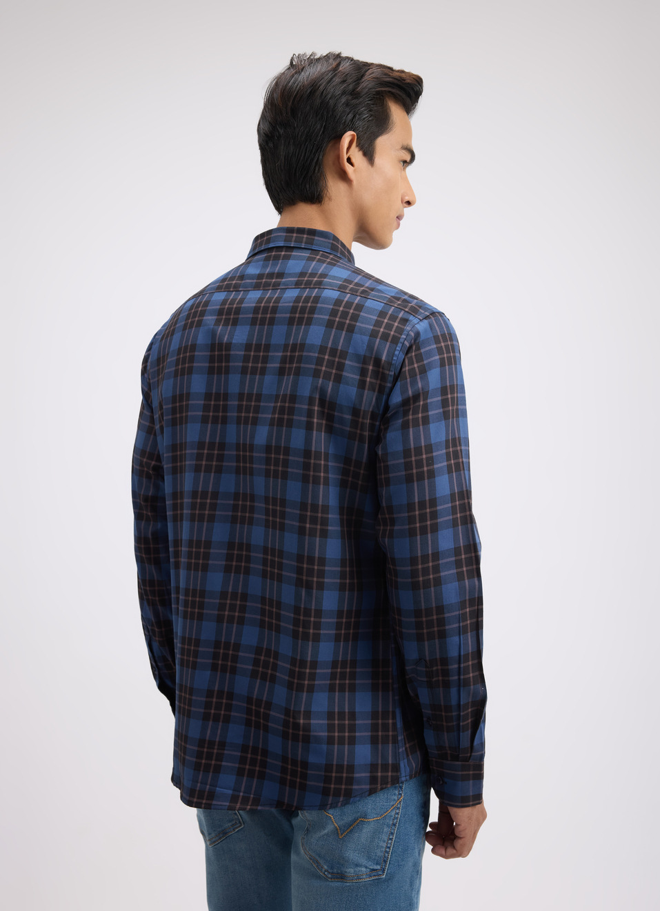 Men Teal Stripe Full Sleeve Shirt, , large image number 2