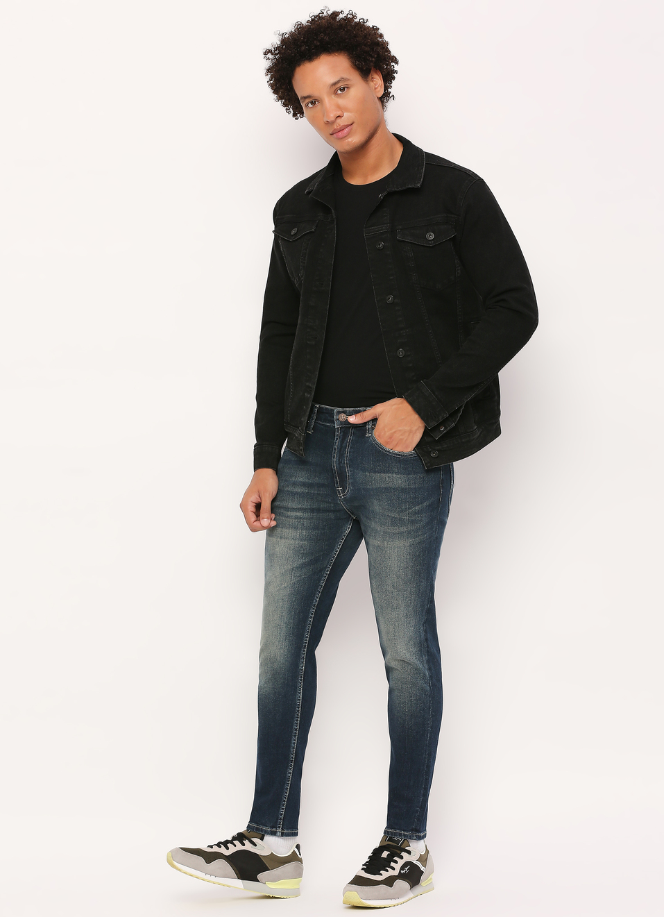 Chinox Dark Blue Mid Rise Ankle Jeans, , large image number 5