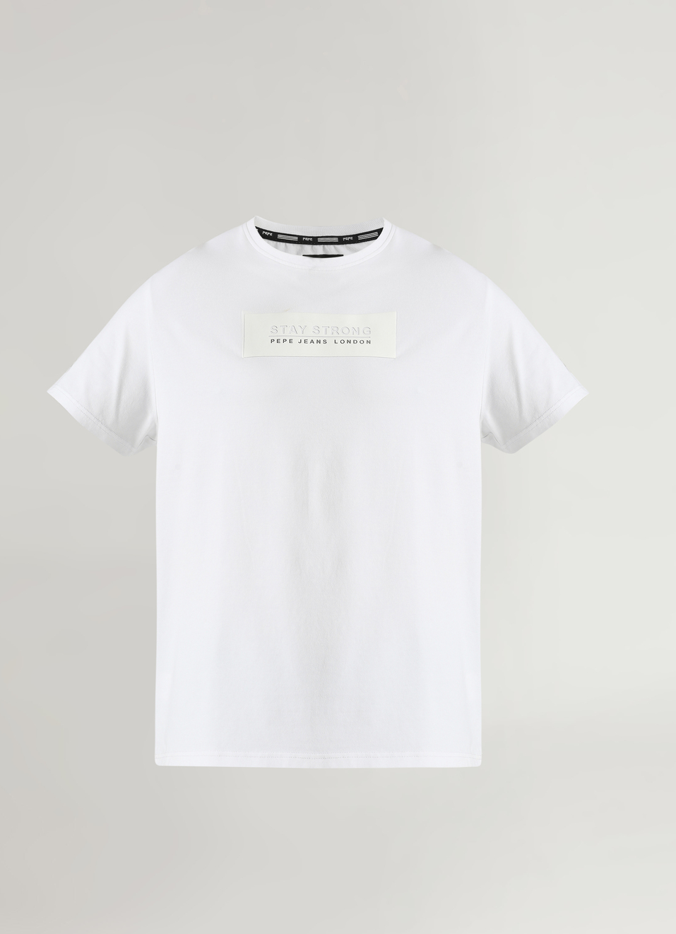 White Slogan Print Stretch T-shirt, , large image number 6