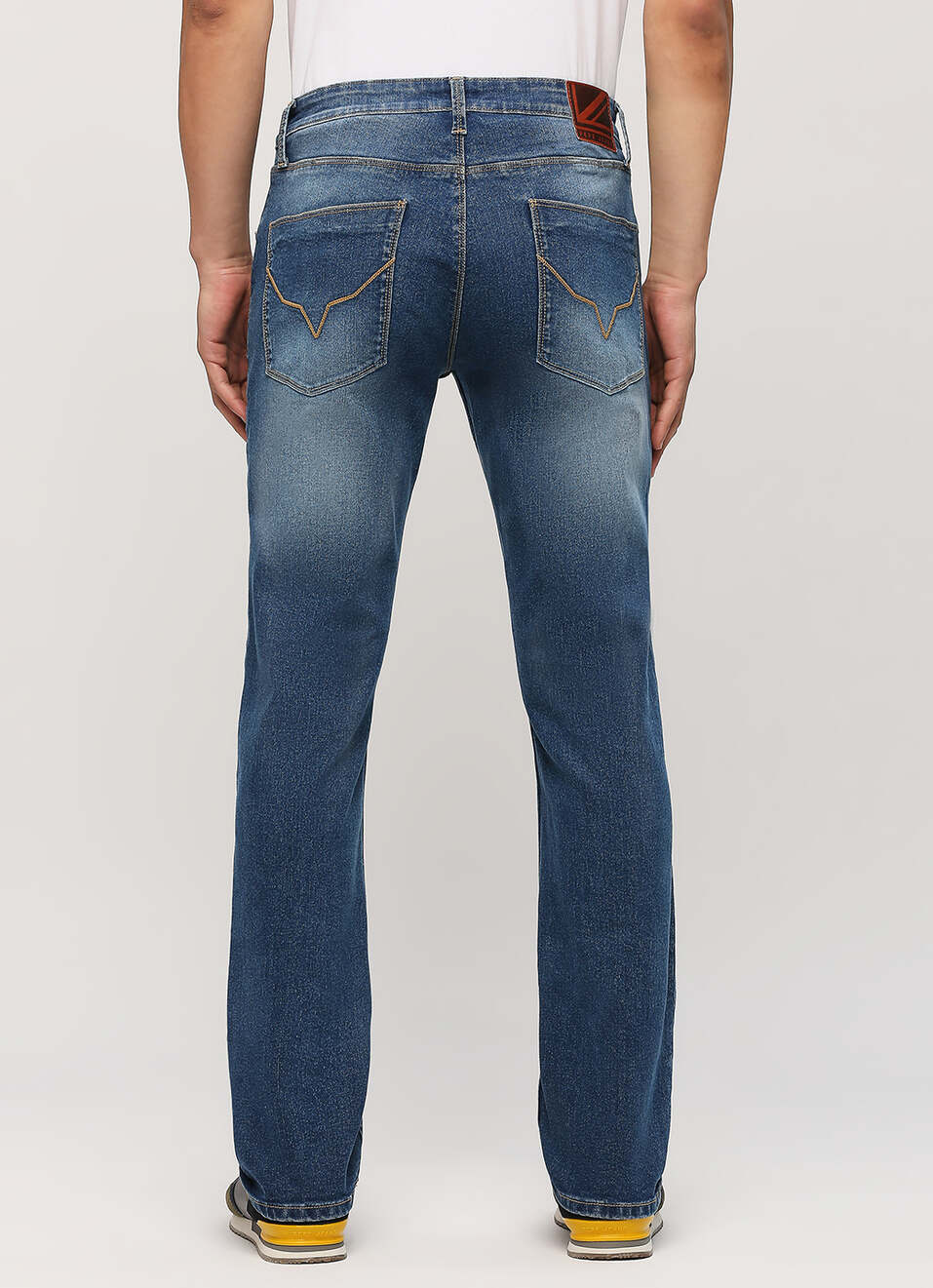 Holborne Light Blue Mid Rise Straight Fit Jeans, , large image number 3