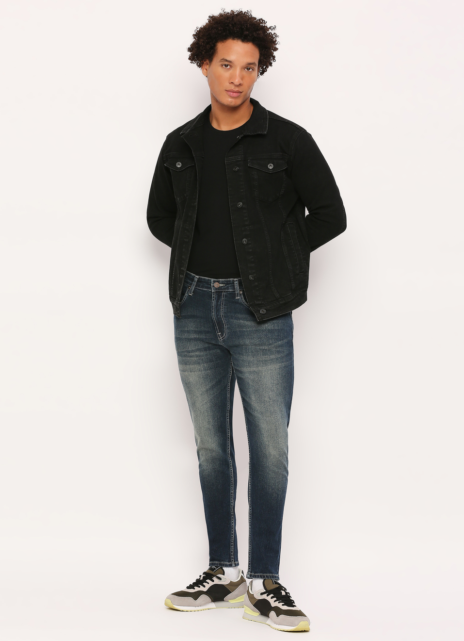 Chinox Dark Blue Mid Rise Ankle Jeans, , large image number 6