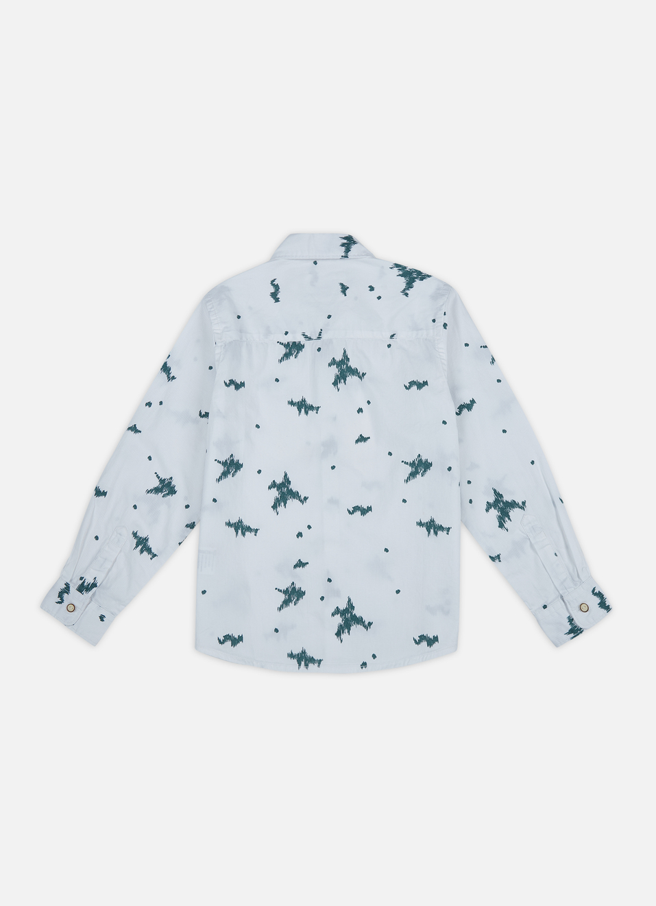 Boys White All Over Abstract Print Full Sleeve Shirt, , large image number 1