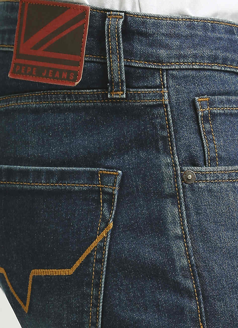 Vapour Dark Blue Mid Rise Slim Fit Jeans, , large image number 4