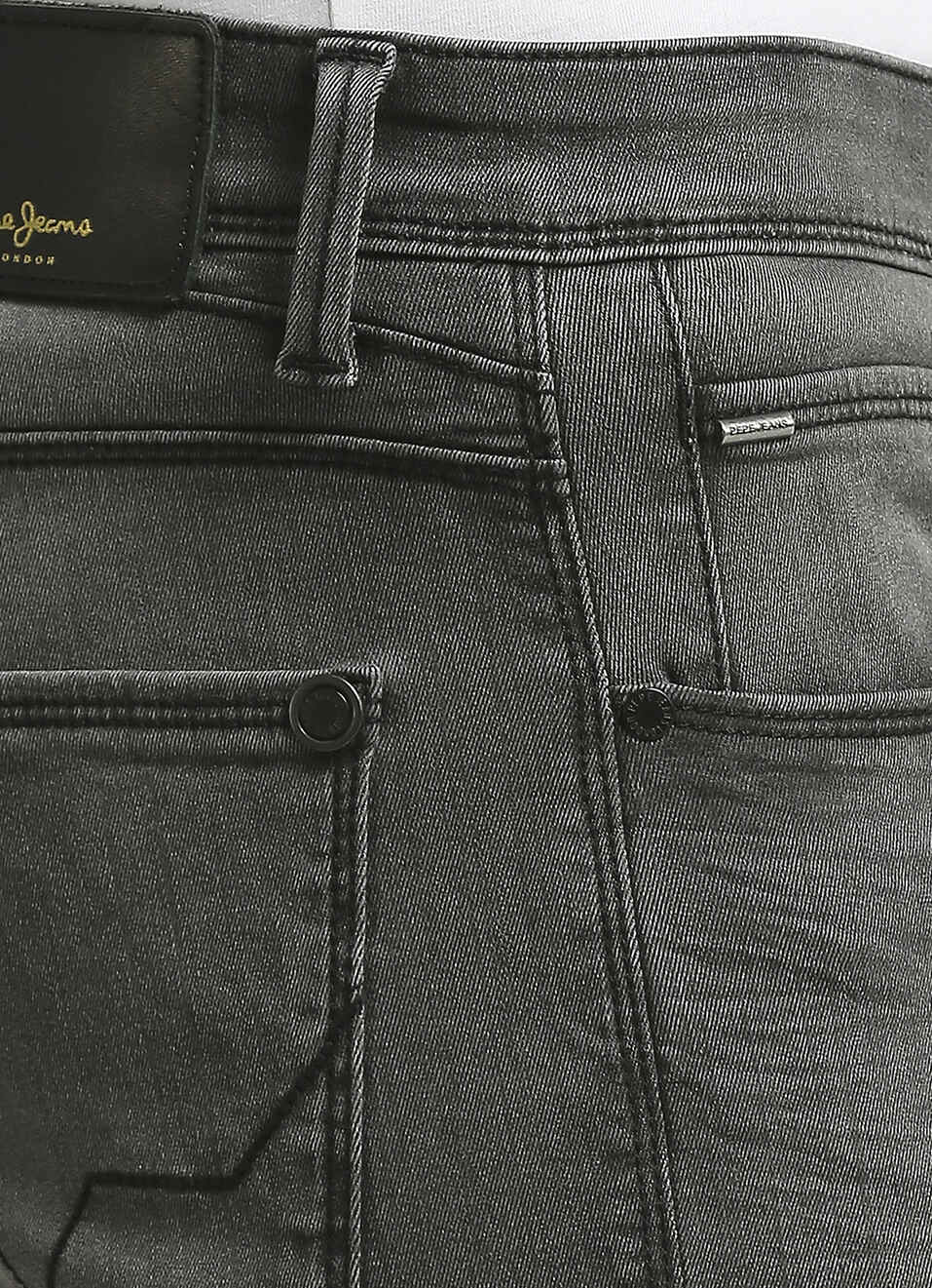 Vapour Grey Mid Rise Slim Fit Powerflex Jeans, , large image number 4