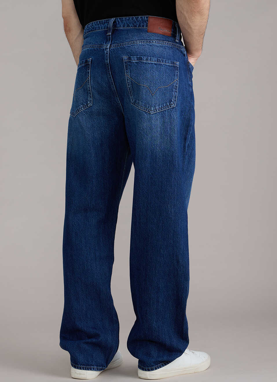 Men Blue Baggy Fit Mid Rise Jeans, , large image number 3