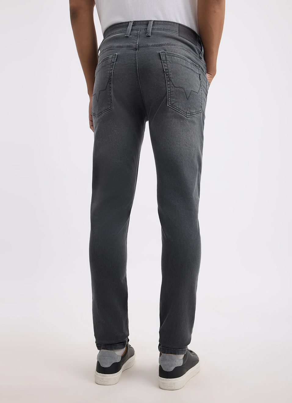 Men Grey Mid Rise Tapered Gymindigo Jogger Like Jeans, , large image number 3